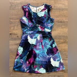 Title nine women’s size medium dream athletic art purple blue water color dress